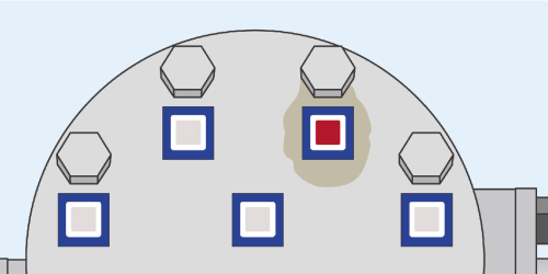 rm-1 bolts that hold the flange